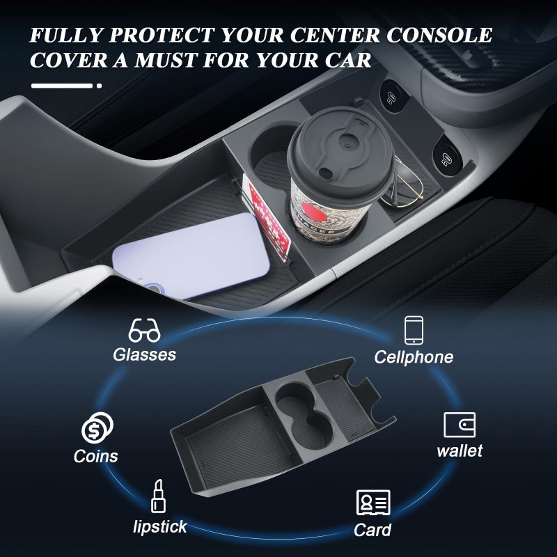 BIBIBO 2025 Ioniq 5 Center Console Tray for 2025 Hyundai Ioniq 5 SE/SEL/Limited/XRT Under Console Organizer Tray Ioniq 5 2025 Under Console Insert Organizer 2025 Ioniq 5 - Image 2